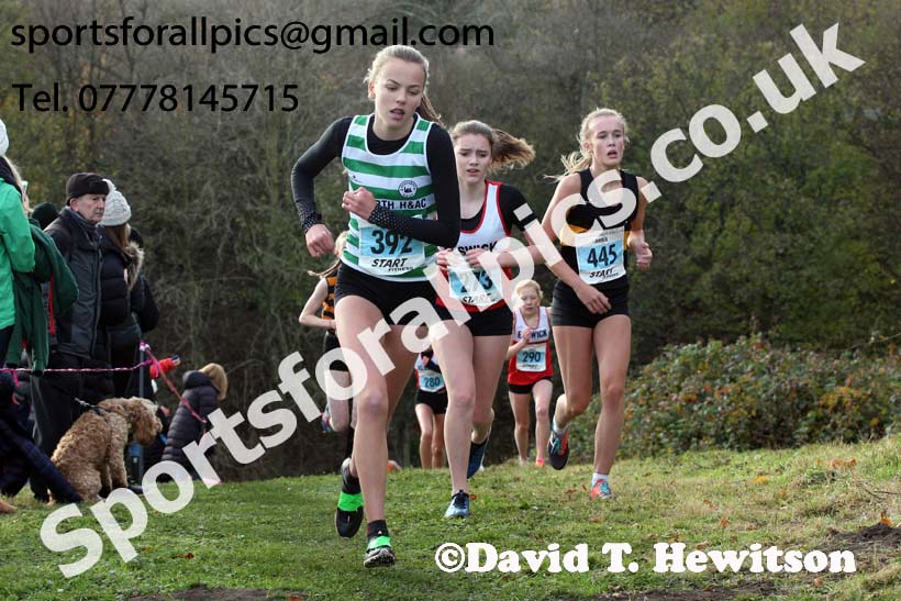 Girls under-15s 2017 Start Fitness North Eastern Harrier League, Aykley Heads, Durham. Photo:  David T. Hewitson/Sports for All Pics